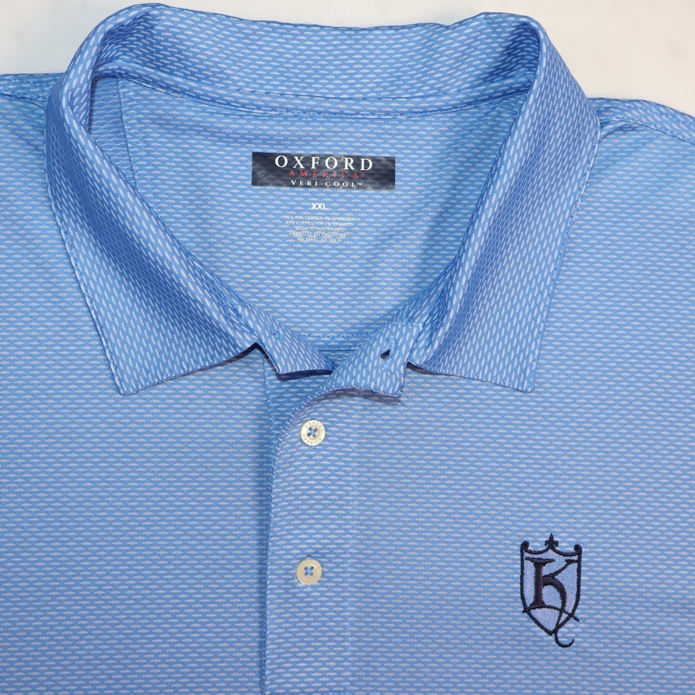 Oxford America Mens XXL Blue Kilmarlic Golf Club Veri Cool Polo Shirt XXL